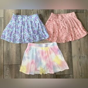 The Children’s Place Floral Pink Purple Tie Dye Skort Skirt Bundle Lot 10 12